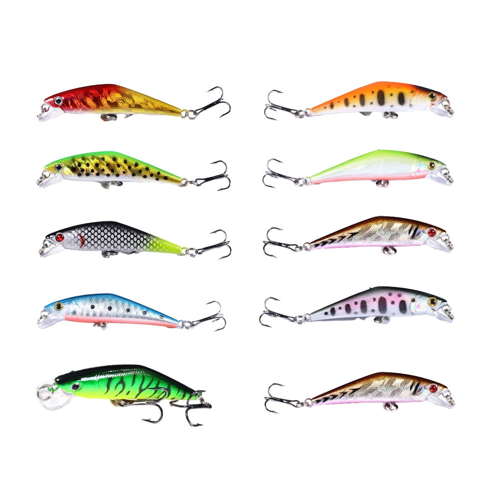 Minnow fishing lures 10 Pcs 6.8cm 5.2g 20 colors Fish Bait Movable