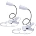 thumbnail image 1 of 2 Pcs Base de Lampe de Table LED E27 Pince Douille d'Ampoule Support de Lampe Col de Cygne Base Clip de Lampe de Table avec Interrupteur Douille de Lampe 360, 1 of 5