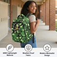 thumbnail image 6 of KUIFORTI Green Dinosaur Boys Backpack Kids School Bag 17 Inch Polyester with Side Pockets Comfortable Adjustable Straps for Students for Elementary, 6 of 7