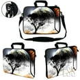 thumbnail image 2 of LSS 13.3 inch Laptop Sleeve Bag Notebook with Extra Side Pocket, Soft Carrying Handle & Removable Shoulder Strap for 12" 12.1" 13" 13.3" - Earth and Moon Eclipse, 2 of 3