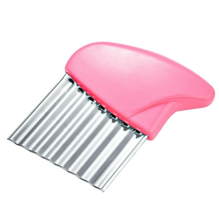 

Vegetable Slicer Wave Cutter for Cutting Potatoes Stainless Steel Potato Cutter Pink