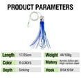thumbnail image 3 of 3Piece Deep Sea Fishing Bait Kit With Squid Skirt, Saltwater Lures, Octopus, 17/25cm Hook, 3 of 8