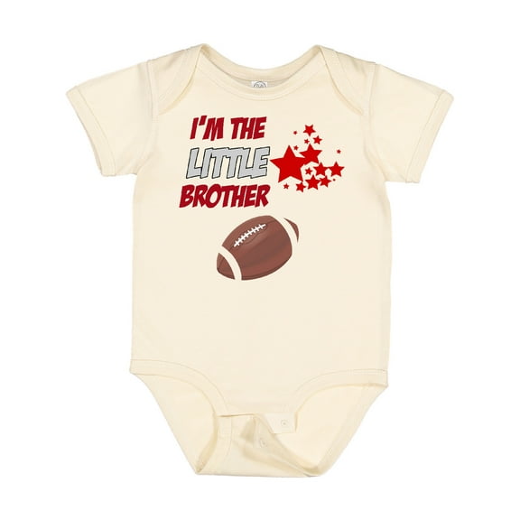 Inktastic I'm the Little Brother Football Boys Baby Bodysuit