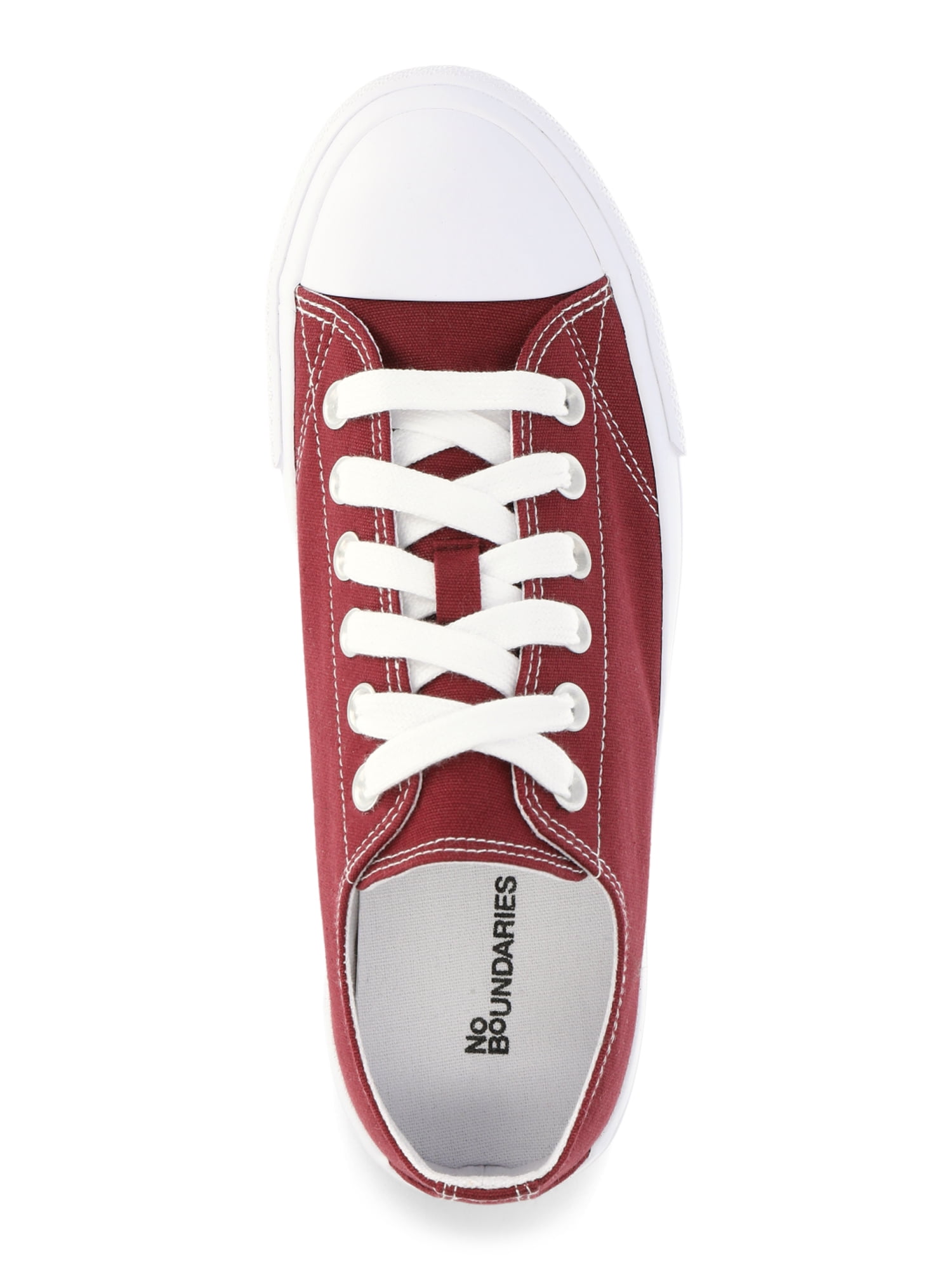 No Boundaries Classic Lace Up Sneakers, Wide Width Available, Womens