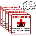 thumbnail image 2 of Pet Emergency FIRE Alert Save Rescue Our Animals They are Inside  5 pk Vinyl Window Sticker 5x5 Waterproof Decal Dog Cat in House on Fire, 2 of 8