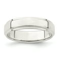 thumbnail image 1 of 925 Sterling Silver 5mm Flat with Step Edge Size 6 Band Ring, 1 of 2