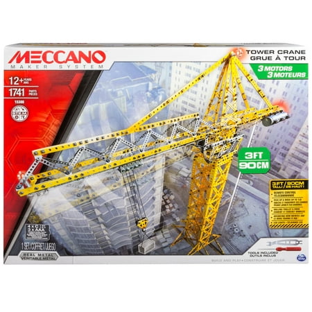 Meccano by Erector, 3 ft Tower Crane Model Building