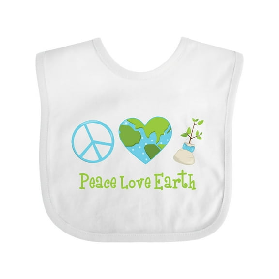 Inktastic Peace Love Earth Girls Baby Bib