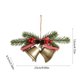 thumbnail image 2 of Decoración de la Campana Del Árbol de Navidad, Arco de Terciopelo Rojo, Campana de Hierro Forjado, Decoración de la Atmósfera Festiva, 2 of 6