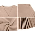 thumbnail image 7 of PrettyGuide Women's Wrap Sweater Dress V Neck Long Sleeve Pleated A Line Knit Midi Dresses, 7 of 7