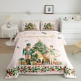 thumbnail image 2 of jejeloiu Christmas Tree Gifts Full Size Comforter Sets,Xmas Theme Bedding Comforter Set,Fairy Tale Princess Bedding Sets For Child,Breathable Home Decor Reversible,3-Piece, 2 of 8