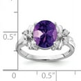 thumbnail image 2 of Primal Gold 14 Karat White Gold 10x8mm Oval Amethyst and A Diamond Ring, 2 of 4