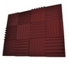 Seismic Audio 12 Pack of Burgundy 3 Inch Studio Acoustic Foam Sheets - Sound Dampening Tiles - SA-FMDM3-Burgundy-12Pack