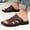 Dark Brown, variant on Men's Daily Casual Slippers, Summer Slide Sandals, Comfortable Soft Footbed, Lightweight and Durable, Fixed Strap Design, for Home and Outdoor Walking