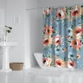 thumbnail image 3 of Tropical Wildflower Shower Curtain – Watercolor Botanical Art Print, 72x84 Inches, 3 of 5