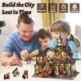 thumbnail image 4 of DIY Miniature Dollhouse Kit with LED Light, DIY Dollhouse Kit for Adults to Build, Creative Craft Gifts(Rail-Track Secluded City), 4 of 7