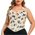 thumbnail image 2 of Body Shaper for Women Tummy Control, Summer Clearance Women's Casual Shapeware Suspender V-neck Sleeveless Casual Vest Top Corset Body Shaping Garment Waist Corset Shapewear, 2 of 5