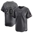 thumbnail image 1 of Nueva Camiseta De Béisbol Cardigan New York Mets Baseball #20 Alonso Summer Sportswear Black Stripes-S (36), 1 of 2