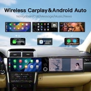 MOOKAKA 12.3+12.3 Smart Display Radio Audio Media Player for Toyota Camry 2015 2016 2017 Car Navigation GPS Upgrade Headunit Android Replacement 1080P Screen Carplay Accessories