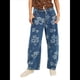 thumbnail image 3 of Vaqueros Rectos, Holgados, Informales, de Tiro Medio y Pierna para Mujer, Estilo Boyfriend Y2K, Pantalones Cortos de Mezclilla Flores Azules XXL, 3 of 8