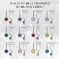 thumbnail image 5 of NANA Silver Dangle Halo Earrings with Pure Brilliance CZ - Simulated Garnet - January Birthstone, 5 of 6
