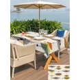 thumbnail image 6 of 52x70 Inch Outdoor Tablecloth with Umbrella Hole Zipper Rectangle Sage Green Boho Rectangular Tablecloths Outside Waterproof Geometric Bohemian Color Block Patio Table Cloth Cover for Picnic Party, 6 of 8
