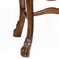 thumbnail image 2 of Beige Cherry Oak Counter Height Dining Chairs (Set of 2) - With Wood Carved Front Legs and Claw Feet, 2 of 5