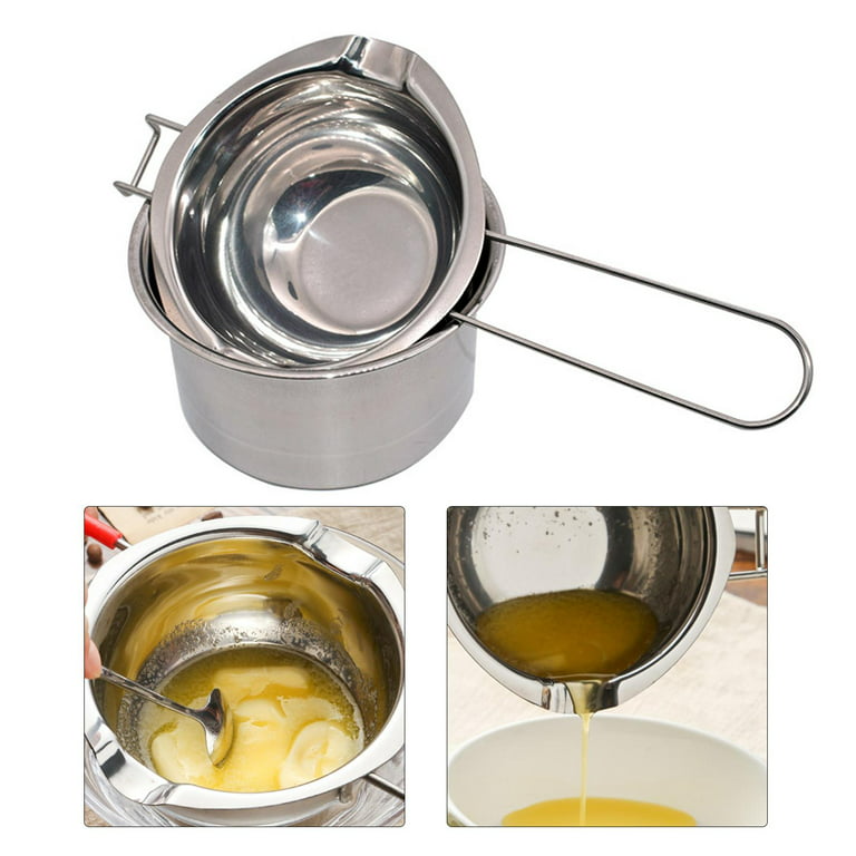 2Pcs Melting Pot Chocolate Butter Baking Melting Stainless Soap Making  Melter Tool Handmade DIY 