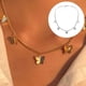 thumbnail image 3 of Collar con dije de mariposa, gargantilla de cadena en capas para mujeres y niñas Plata, 3 of 6