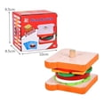 thumbnail image 1 of Wooden Simulation Hamburger Sandwich Toys Montessori Educational Learning Color Shape Matching Board Game Toys For 3-6 Year Olds, 1 of 6