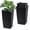 Black, variant on GOCAPTAIN 2 Pack 30 Inch Self-Watering Planters Tall Planters – Large Indoor Outdoor Flower Pots with Drainage Holes, Water Level Monitor, Inner Bucket & Wheels – for Porch, Patio - White