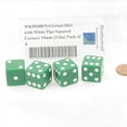thumbnail image 2 of Green Dice with White Pips Squared Corners 19mm (3/4in) Pack of 4 Wondertrail, 2 of 2