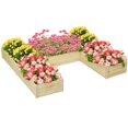 thumbnail image 1 of Outsunny DIY 5-box Raised Garden Bed Flower Bed Set, Natural Wood, 1 of 10