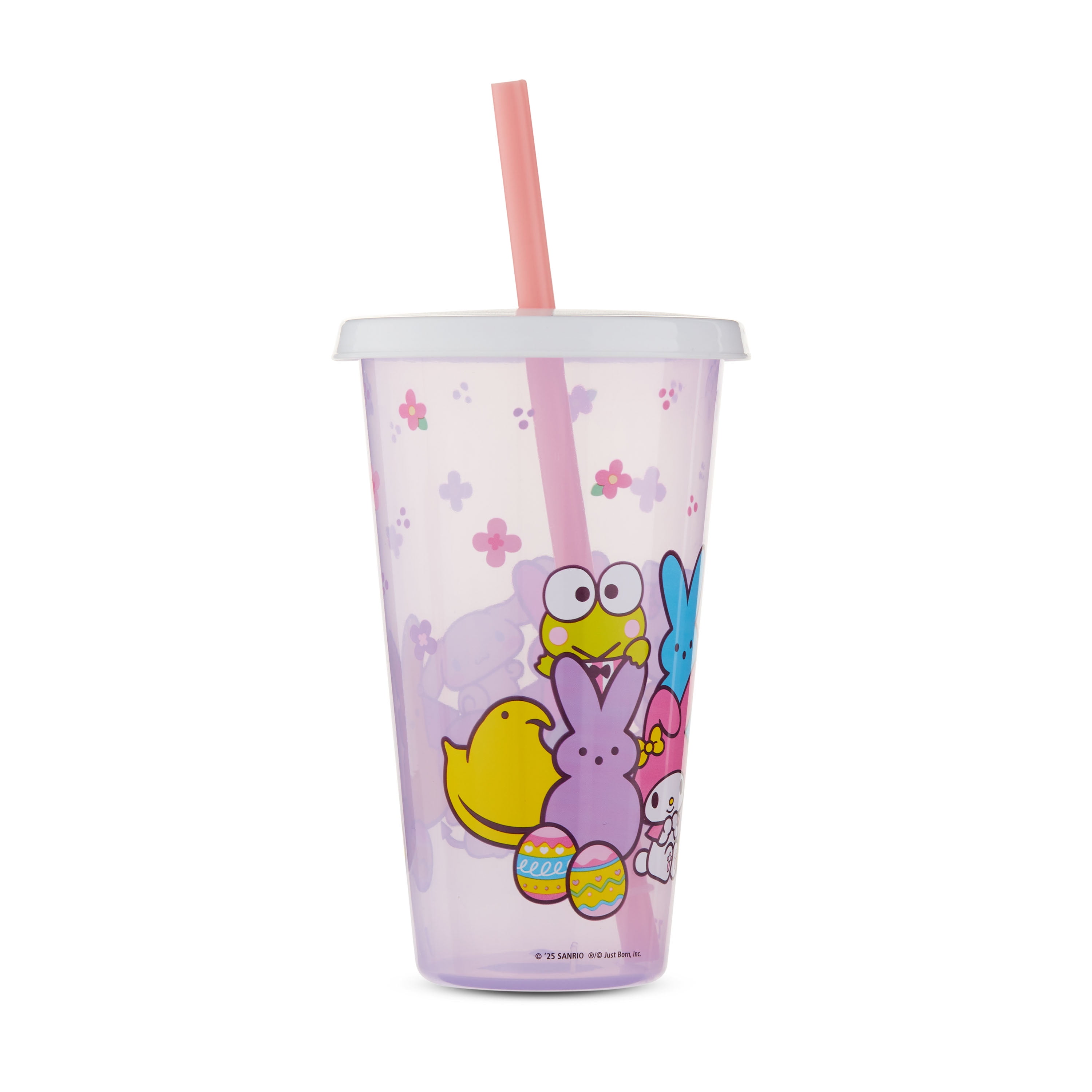 Zak Designs Hello Kitty Peeps 2pk Pink 25oz PP Straw Tumbler Set