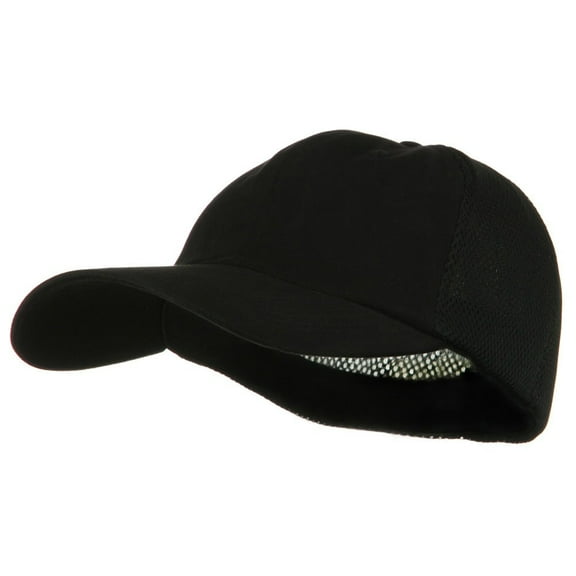 Big Size Summer Twill Mesh Flexible Fitted Cap - Black XL-2XL