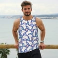 thumbnail image 6 of Fuzoiu Cute White Rabbit Print Men's Workout Tank Tops,Sleeveless Gym Shirt Quick Dry,Fitness Bodybuilding T-Shirt,Muscle Athletic Workout Tee-XX-Large, 6 of 7