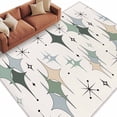 thumbnail image 2 of 6'x9' Area Rugs, Green Beige Diamond Indoor Outdoor Area Rug for Living Room Bedroom, Modern Geometric Middle Century Pink Washable Bathroom Rugs Kitchen Floor Carpet Mats Home Decor Aesthetic, 2 of 8