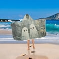 thumbnail image 2 of Yayeee Kids Hooded Towels Toddler Soft Absorbent Beach Bathing Wrap 50" x 23.5", Ghosts Playing in A Garden, 2 of 5
