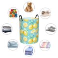 thumbnail image 3 of Lsque Yellow Lemon pattern Laundry Hamper Basket, Tall Woven Rope Hamper Basket for Clothes, Lightweight Storage Basket, Collapsible Waterproof-Medium, 3 of 8