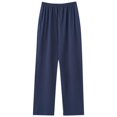 thumbnail image 3 of Blmnix Womens Pajamas Plus Size Sleep Pants Cotton Pajamas Pjs Blue Full Wide-Leg Womens Valentines Day Pajamas,XXXL, 3 of 4