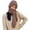 H01-khaki, variant on Winter Warm Elastic Soft Ear Protection Knitted Scarf Hat Fleece Lined Beanie Hat