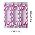 thumbnail image 3 of CASAFUN 6 Pcs Plastic Christmas Glitter Candy Cane Ornaments Candy Canes Decorations Christmas Tree Hanging Decorations for Xmas Crafts Indoor Outdoor Decor, 3 of 4