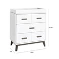 thumbnail image 4 of Babyletto Scoot 3-Drawer Changer Dresser in Slate and White, 4 of 5