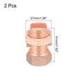 thumbnail image 2 of Uxcell 2PCS Split Bolt Connector Brass Copper Grounding Clamps TJ50-70 with Matching Nut for Completing Ground Bonding, 2 of 4
