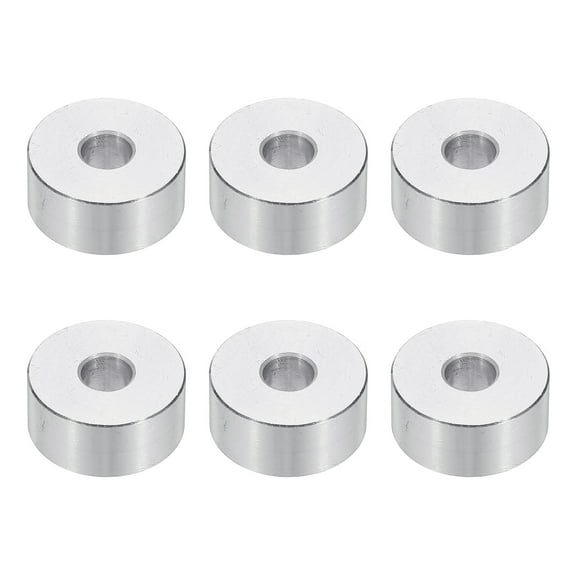 M6 Aluminum Spacers, 6 Pcs Metal Spacers Aluminum 6.5mm ID x 20mm OD x 10mm L Aluminum Spacer Screw Standoff Round for 1/4 or M6 Screw Bolts