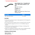 thumbnail image 2 of Upper Radiator Hose - Compatible with 1998 - 2002 Pontiac Firebird 5.7L V8 GAS 1999 2000 2001, 2 of 2