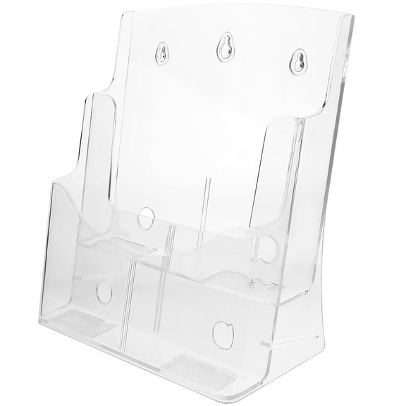 HOMEMAXS Clear Acrylic Magazine Holder for Office Use with Flexible Positioning and .84 x 3.94 inches