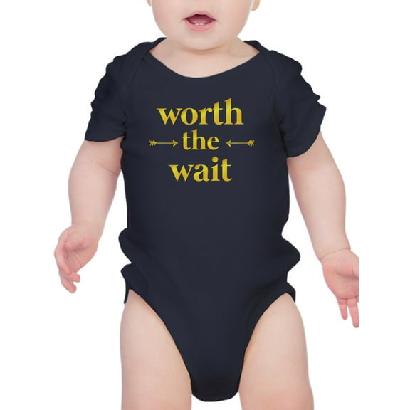 Worth The Wait Quote Bodysuit Infant -Smartprints Designs,  Newborn
