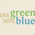thumbnail image 3 of CafePress - Live Green Vote Blue T Shirt (Light) - Light T-Shirt - CP, 3 of 4