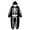 Black, variant on Gunia Halloween Little Boy Girl Cosplay Skeleton Onesie Flannel Fleece Romper For Kids Cozy Unisex Jumpsuit Role Play Outfits Black 5-6 Years